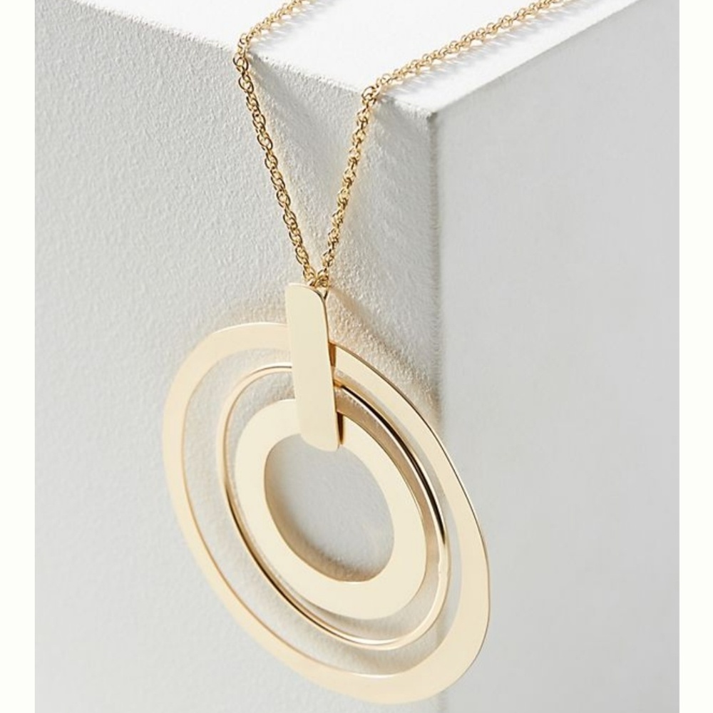 Anthropologie Concentric Circles Pendant Necklace